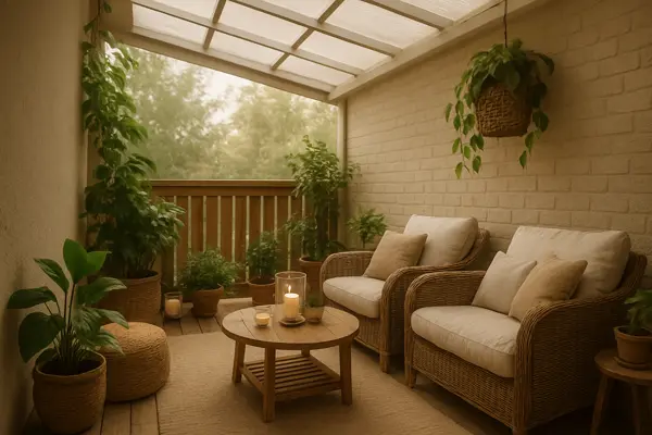 Ambientes aconchegantes: decorando varandas cobertas com telha translúcida.