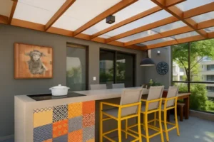 Diferença de custo entre telha translúcida branca e cristal para varandas pequenas.