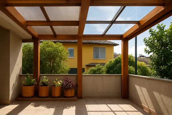 Policarbonato alveolar ou compacto qual usar em varandas pequenas