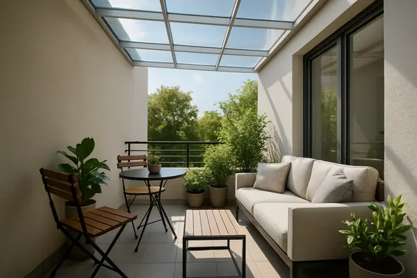 Telha translúcida de policarbonato x vidro: qual a melhor opção para varanda pequena?